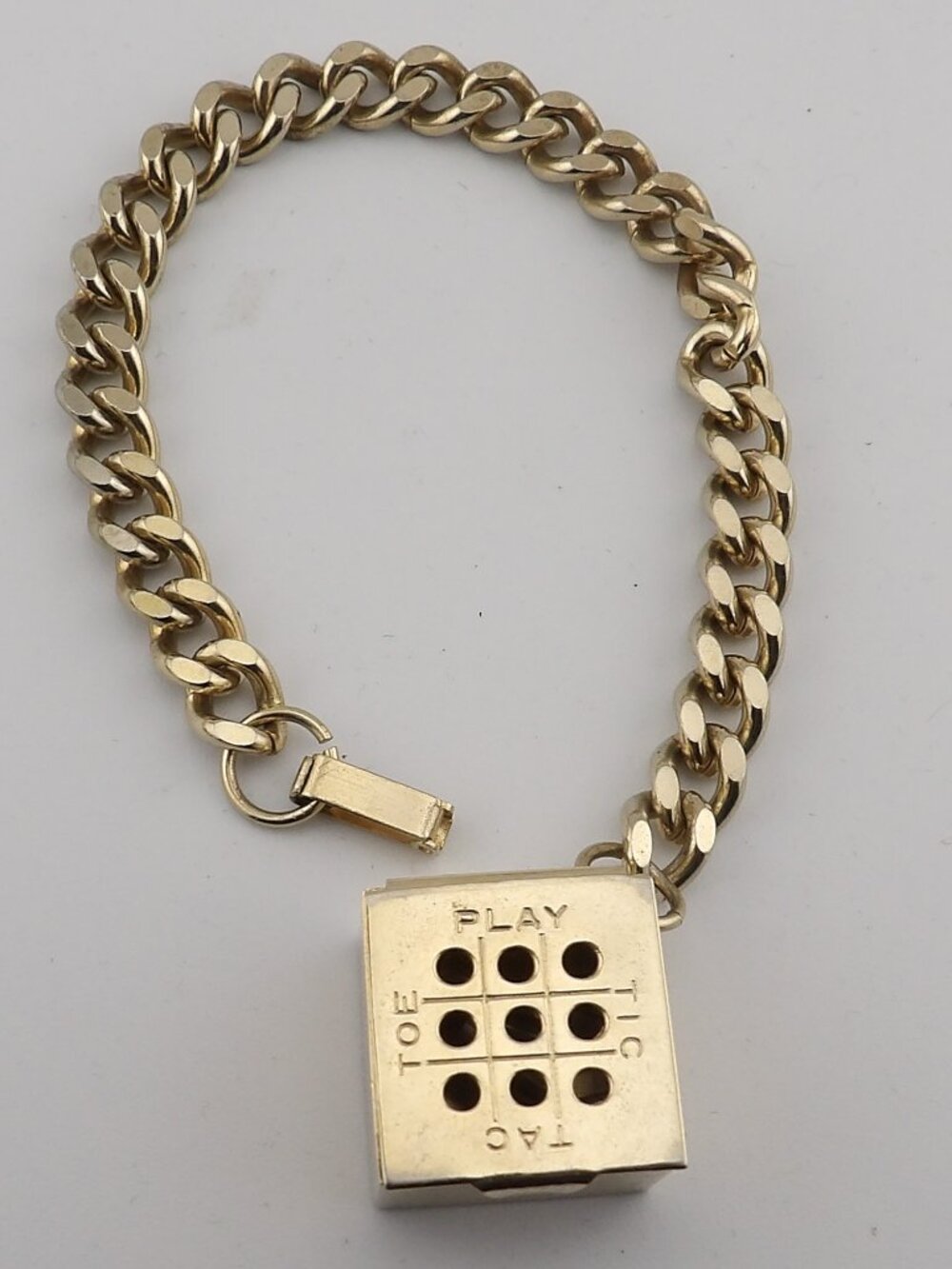 Vintage Tic Tac Toe Charm Bracelet